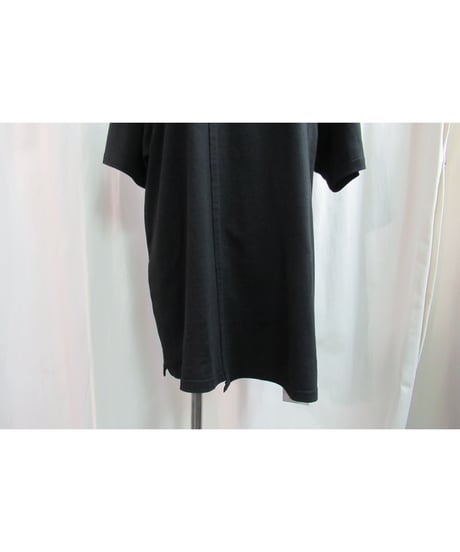 camphor tree 黒 襟切替えデザインTシャツ