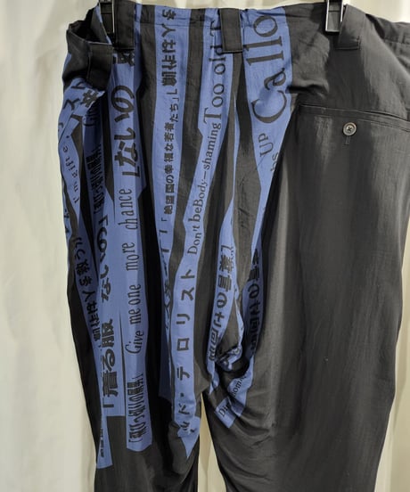 18ss yohji yamamoto pour homme プリントパンツ　(HW-P42-226)