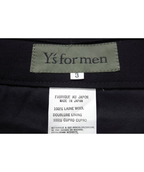 Y’s for men yohji yamamoto 脇テープデザイン ワイドテーパードパンツ（MQ-P12-180）
