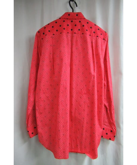 AD2002 COMME des GARCONS HOMME PLUS ドット切替えデザインブラウス PG-B045