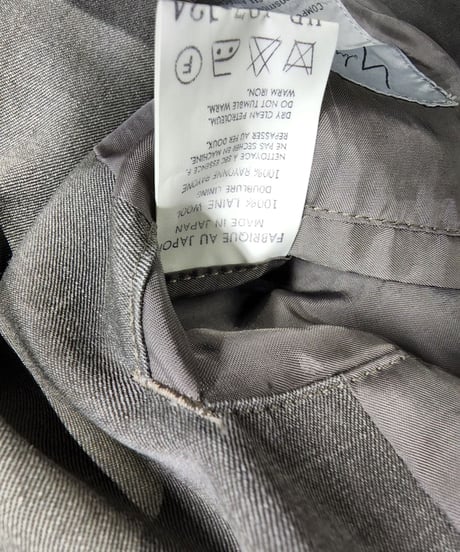 難あり 1995ss yohji yamamoto pour homme グレー スナップ釦 セットアップスーツ　(HB-J27-124)