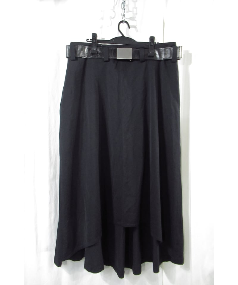 Y's yohji yamamoto ベルト付き デザインフレアスカート（YE-S17-100