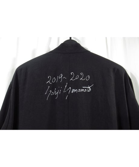 20ss yohji yamamoto pour homme シグネチャーペイント スタンドカラーロングドレス（HN-D26-500）