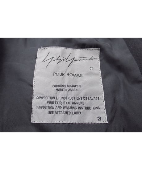 18aw yohji yamamoto pour homme ベルト付き 多釦 ドルマンスリーブデザインロングドレス（HV-D36-100）