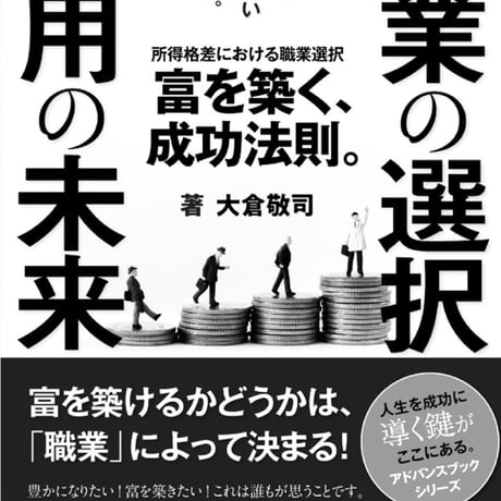 職業の選択、雇用の未来〜所得格差における職業選択〜富を築く、成功法則。