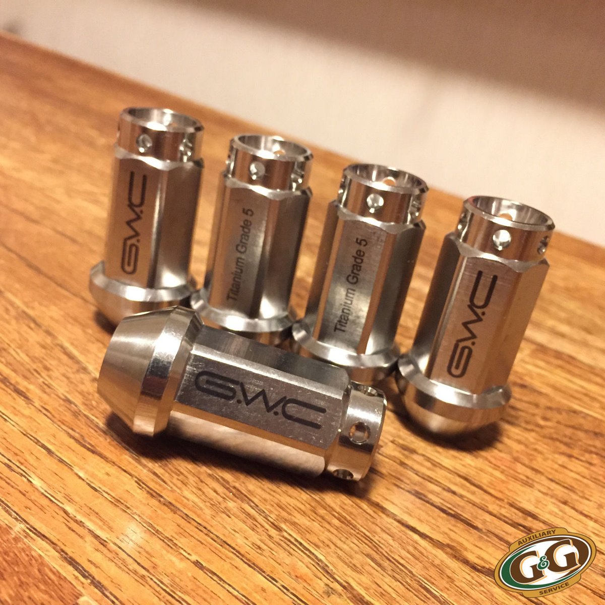 GWC チタン製ホイールナット M12(1.25/1.5) 24個1set | G&G AUX GWC チタン製ホイールナット M12(1.25/1.5) 24個1set | G&G AUX