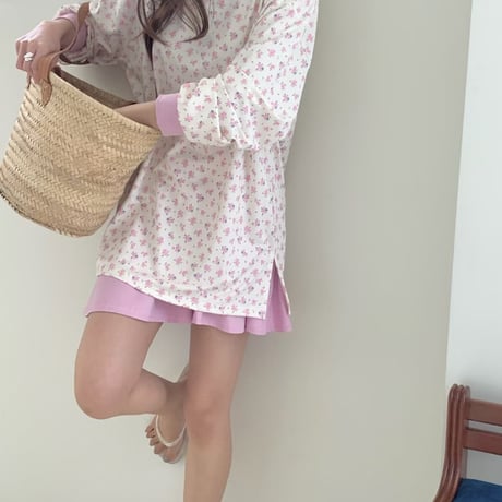 0826 小花柄 cute long sleeve/3カラー