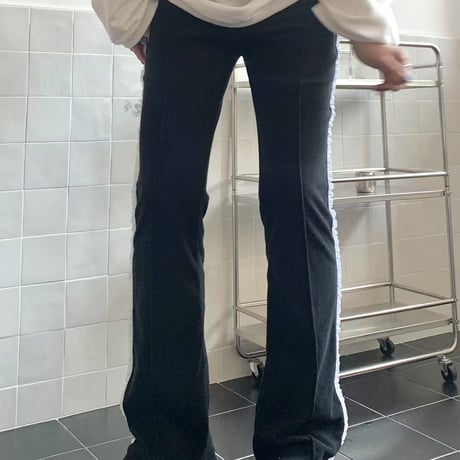 【即納販売】0071 pile frill line pants/2カラー