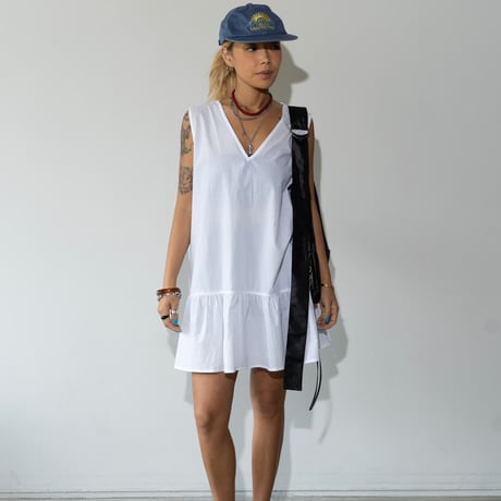 0858 back ribbon one-piece/4カラー