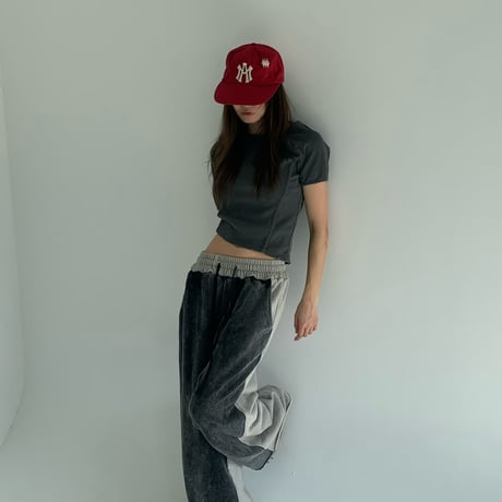 【即納販売】0677 pigment 2torn pants/2カラー