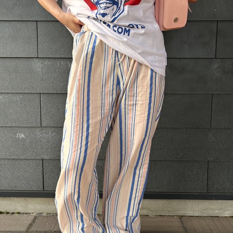 【即納販売】0168 stripe straight pants/3カラー