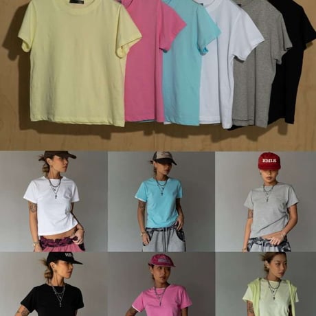 【即納販売】0669 color layered tee【半袖】/ブラックのみ