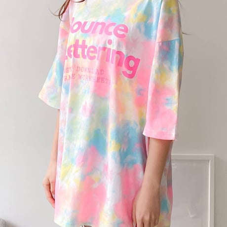 即納販売　0740 タイダイ neon tee/2カラー