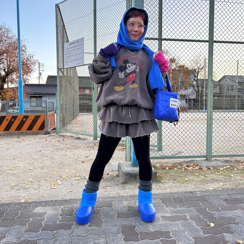 017 rill skirt docking pants【kimou】/ブラウン【Naomiさ