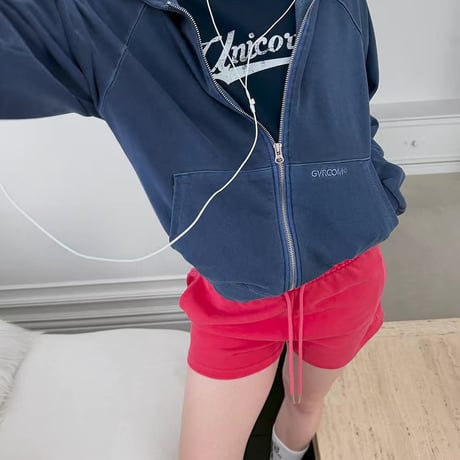 0543 SS New pigment color wzip hoodie/1９カラー