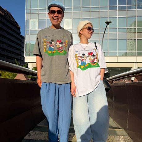 0720 OLDミッキーマウスとミニーマウスtee/2カラー