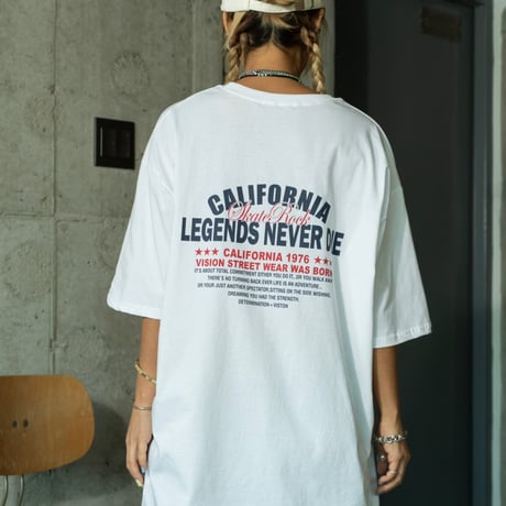 Back print logo tee/3カラー