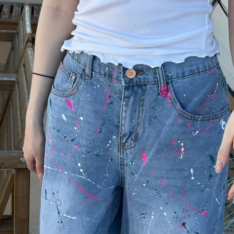 0750 paint half denim