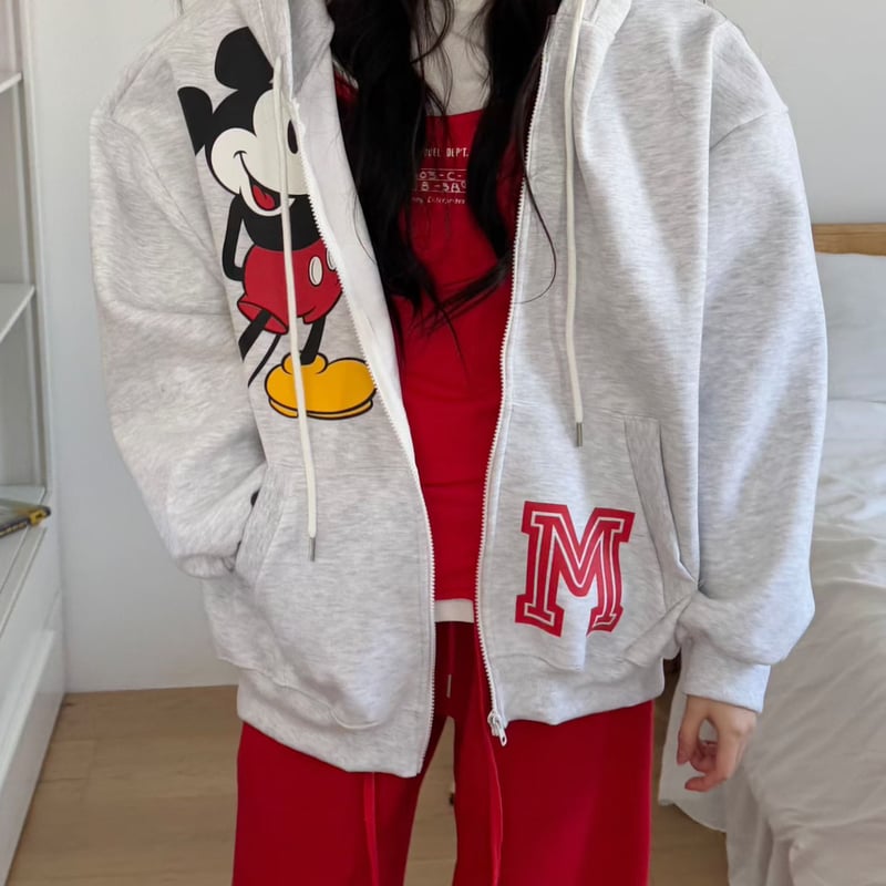 0602 NEW 🉐big mickey zip set up🉐/3カラー | riru se