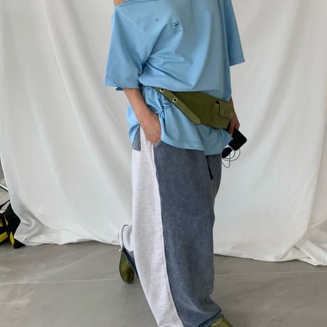 【即納販売】0677 pigment 2torn pants/2カラー