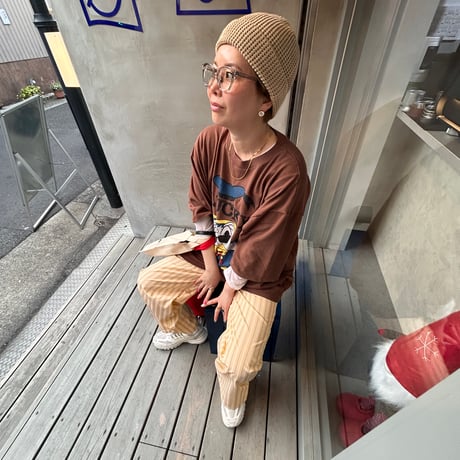 【即納販売】0110 stripe cotton pants/イエローのみ