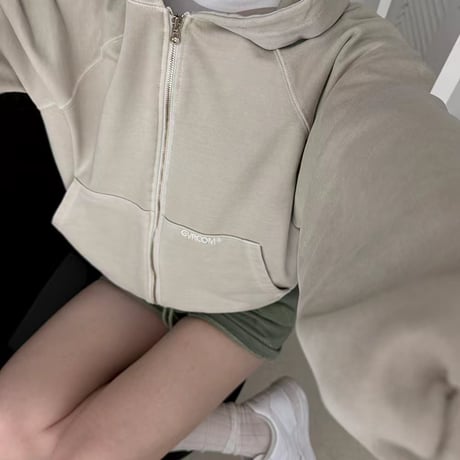 0543 SS New pigment color wzip hoodie/1９カラー