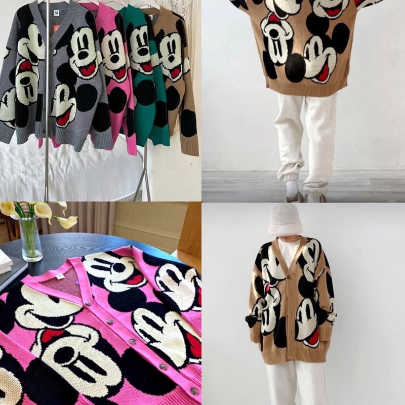 0378 【即納】♥️数量限定♥️mickey over cardigan/4カラー❤︎まいさ
