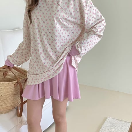 0826 小花柄 cute long sleeve/3カラー