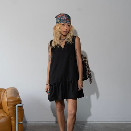 0858 back ribbon one-piece/4カラー