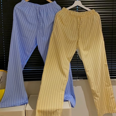 【即納販売】0110 stripe cotton pants/イエローのみ