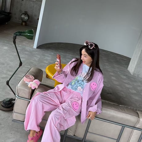 【即納販売】0756 ニコちゃん summer nylon  pants/4カラー