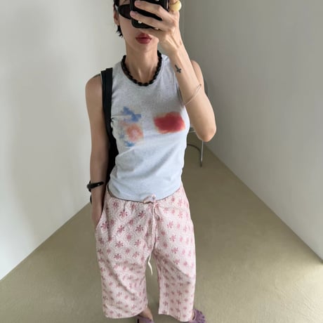 Flower tie-dye tops/3カラー