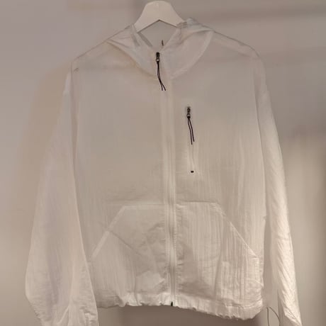 【即納】シアーnylon hoodie jacket/ホワイトのみ