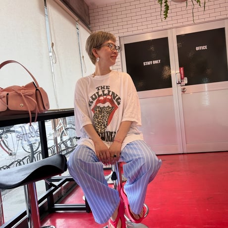 【即納販売】0110 stripe cotton pants/イエローのみ