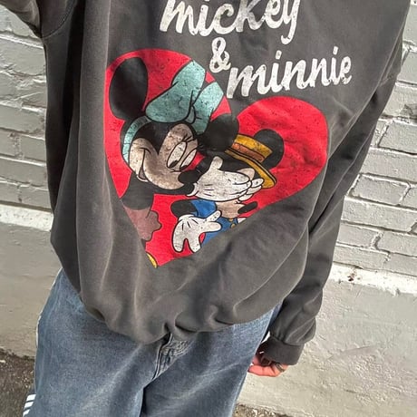 0408 pigment heart mickey &ミニー sweat/2カラー❤︎カナさん着用❤︎
