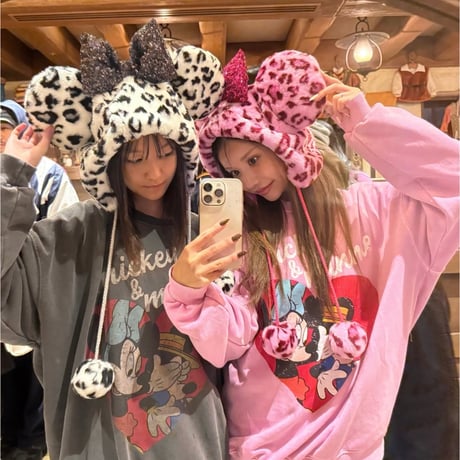 0408 pigment heart mickey &ミニー sweat/2カラー❤︎カナさん着用❤︎