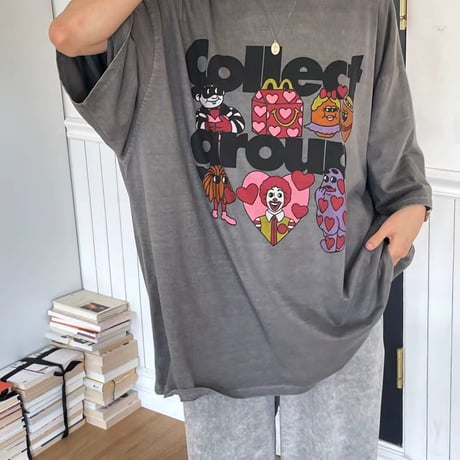 0706 NEW Heartマクドナルドpigment tee/3カラー