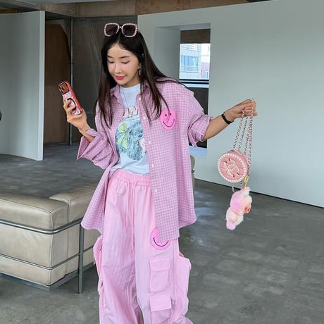 【即納販売】0756 ニコちゃん summer nylon  pants/4カラー