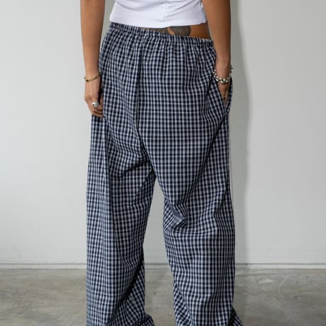0856 check side line pants/2カラー