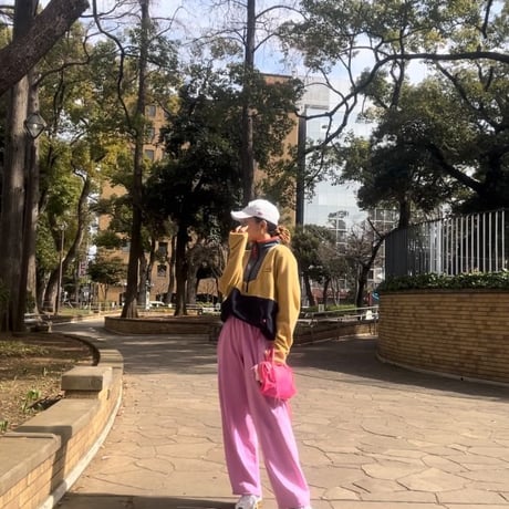 0058 S/S pigment straight pants/10カラー【インフルエンサーさん多数着用】