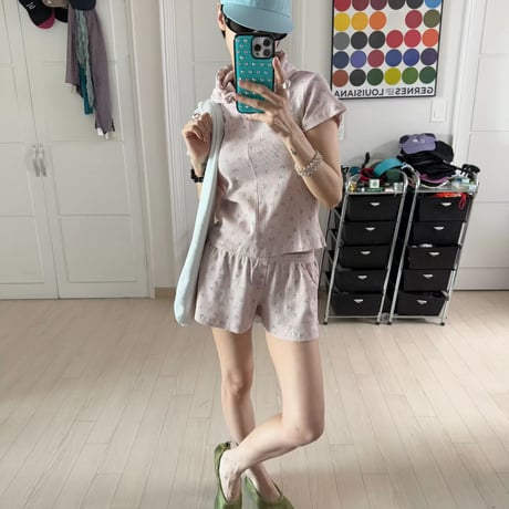 0867 NEW eee 小花柄 short pants/2カラー