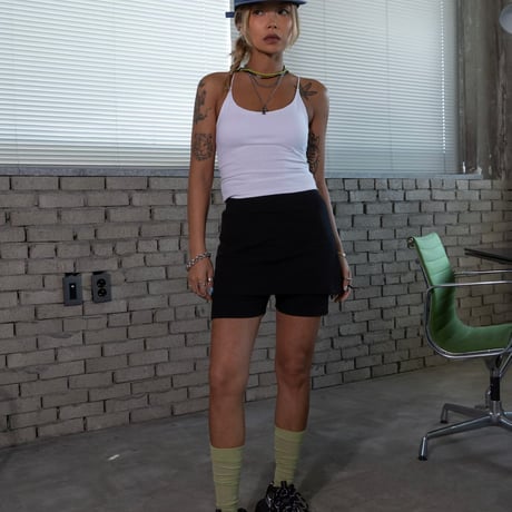 【即納販売】mini skirt 付きLIBバイカーleggings/2カラー
