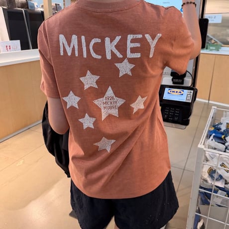 0816 pigment mickey Back star tee/3カラー