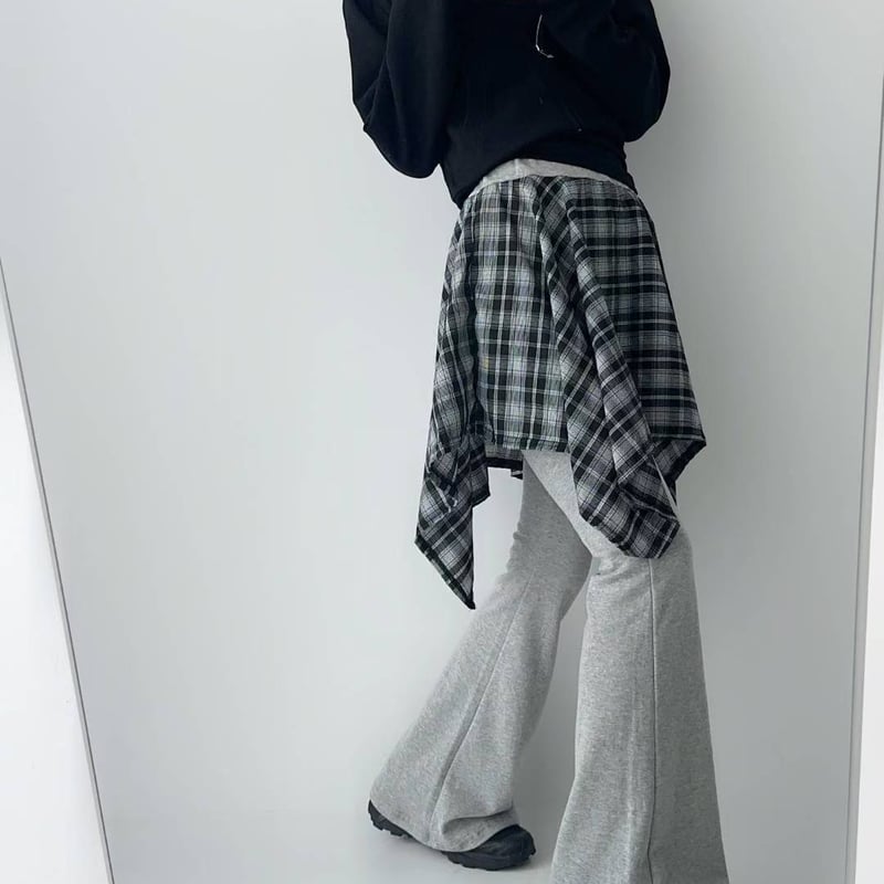 さく acka shirt docking sweat グレー shirt docking sweat – Acka