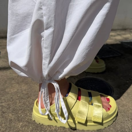 【即納販売】cotton nylon wide pants/ホワイトのみ