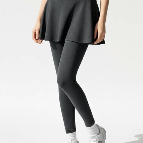0662 flareミニスカート付きleggings/3カラー