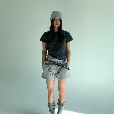 0765 belt paint風 short pants/4カラー
