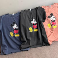 0816 pigment mickey Back star tee/3カラー