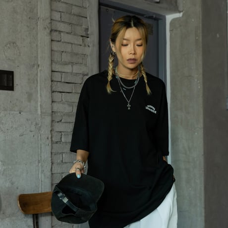 Back print logo tee/3カラー
