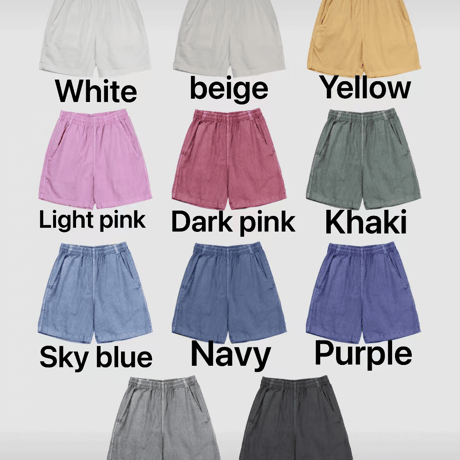 0811 NEW pigment half pants/11カラー